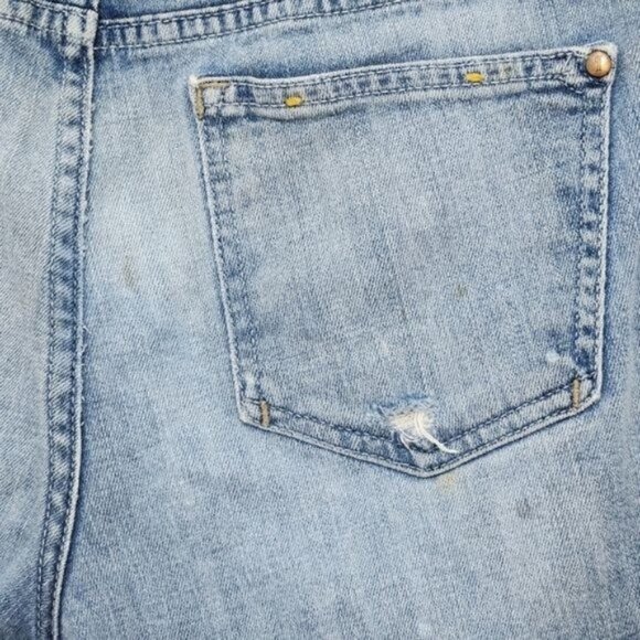 Anthropologie Picro And The Letter Press Jean Shorts Women's 28 Blue Distressed - Picture 4 of 14